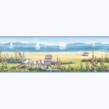 Show details for Barnstable Blue Seaside Portrait Border