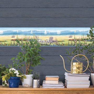 Show details for Barnstable Blue Seaside Portrait Border