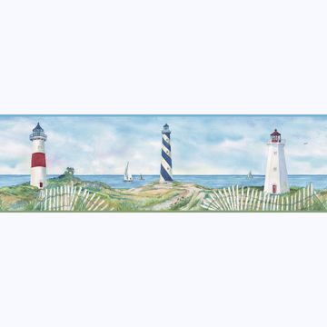 Show details for Eugene Blue Lighthouse Border