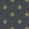 Picture of Granada Charcoal Geometric Wallpaper- Scott Living