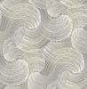 Picture of Karson Grey Swirling Geometric Wallpaper- Scott Living
