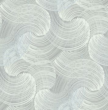 Picture of Karson Teal Swirling Geometric Wallpaper- Scott Living