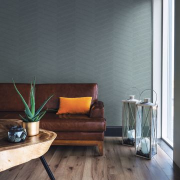 Show details for Aspen Aqua Chevron Wallpaper- Scott Living