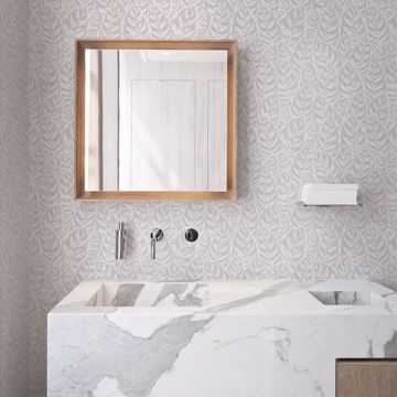 Show details for Del Mar Grey Botanical Wallpaper- Scott Living