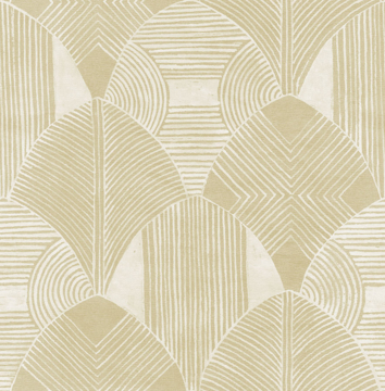 Show details for Westport Coffee Geometric Wallpaper- Scott Living