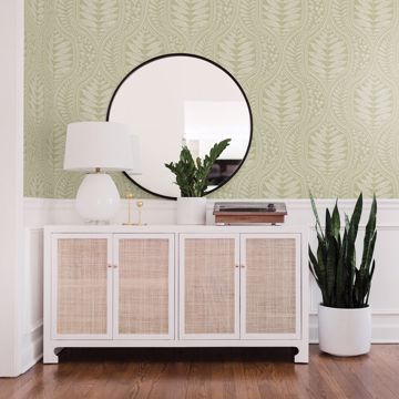 Show details for Juno Green Ogee Wallpaper- Scott Living