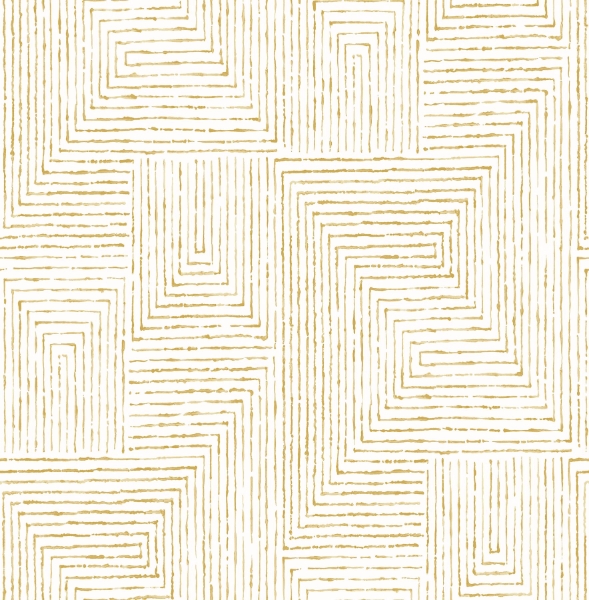 Picture of Merritt Honey Geometric Wallpaper- Scott Living