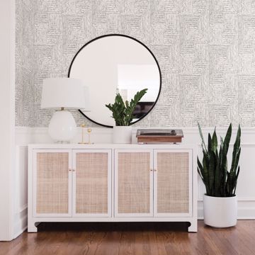 Show details for Merritt Black Geometric Wallpaper- Scott Living