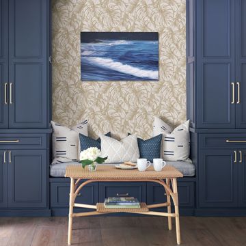 Show details for Balboa Gold Botanical Wallpaper- Scott Living