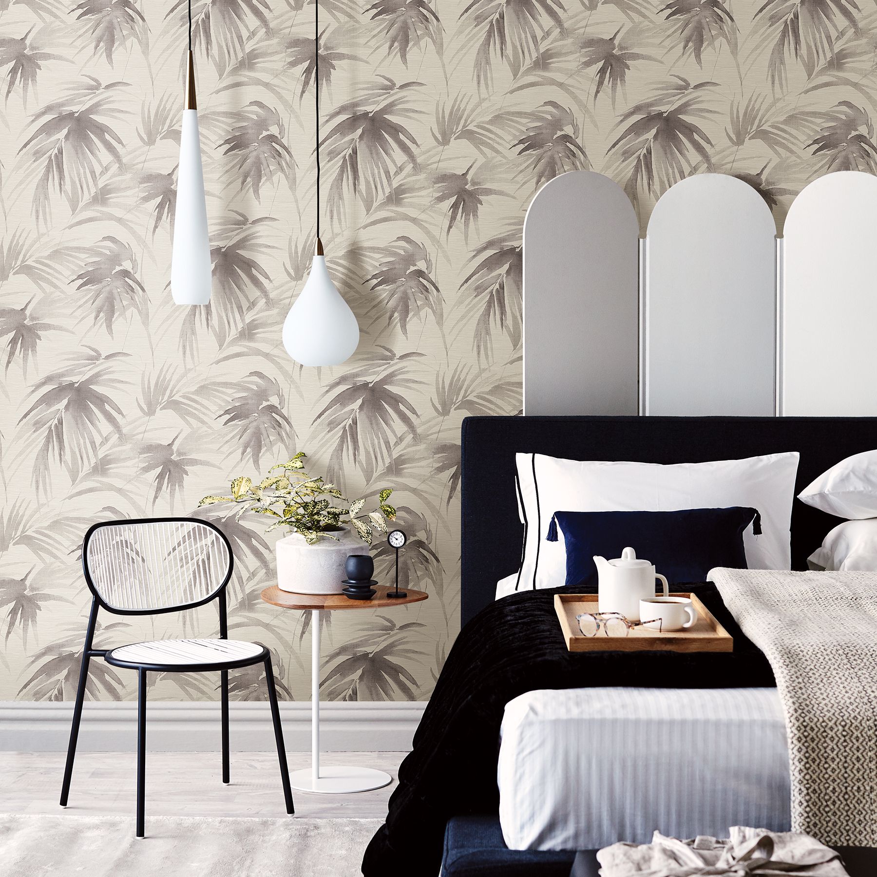 2964-87411 - Darlana Pewter Grasscloth Wallpaper - by A-Street Prints