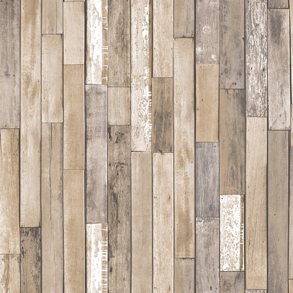 NH3057 - Weathered Plank Barn Peel & Stick Wallpa Peel and Stick Wallpaper  - by InHome