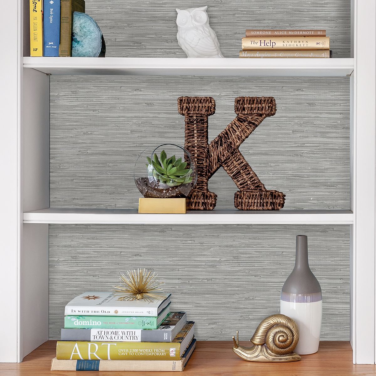 NH3062 Sisal Stone Peel and Stick Wallpaper by InHome