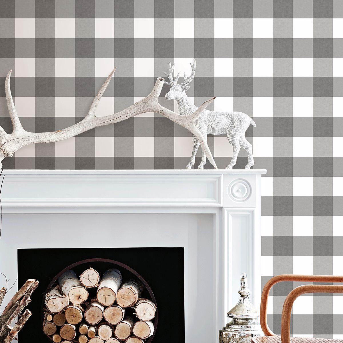 NH3065 - Homestead Plaid Peel and Stick Wallpaper - by InHome