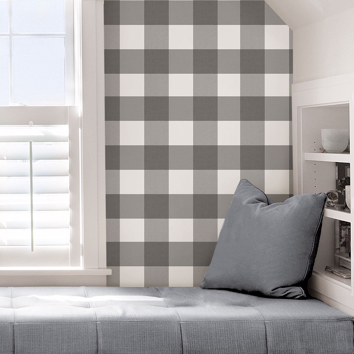 NH3065 - Homestead Plaid Peel and Stick Wallpaper - by InHome