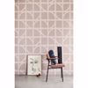 Picture of Shapes Blush Curved Trellis Wallpaper