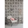 Picture of Shapes Dark Grey Curved Trellis Wallpaper