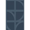 Picture of Shapes Dark Blue Curved Trellis Wallpaper
