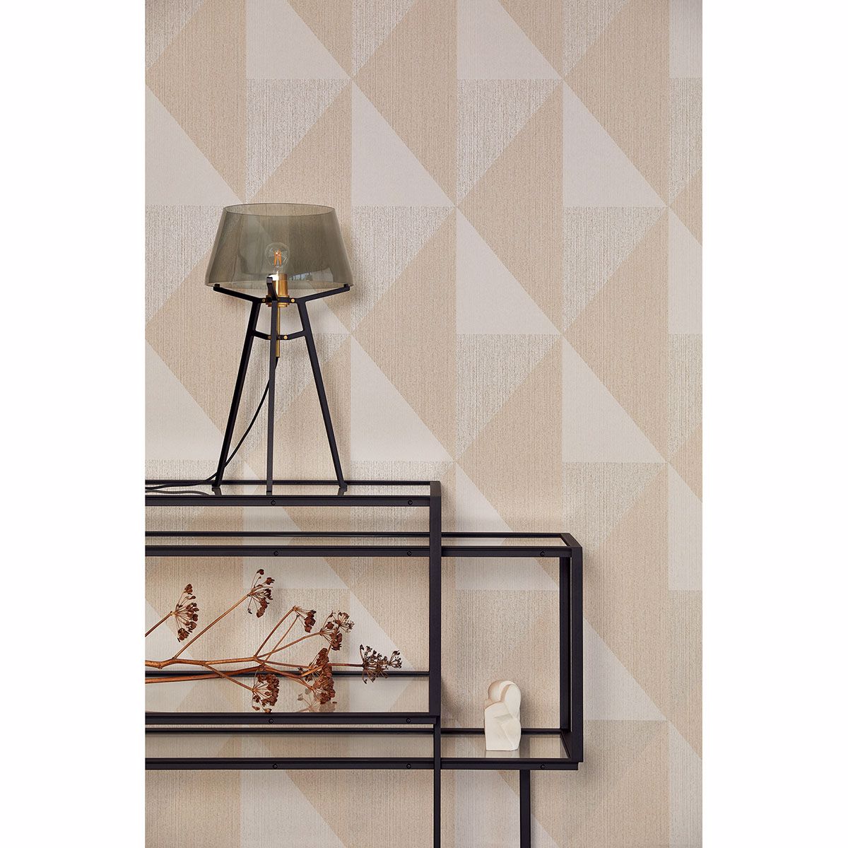 395821 Diamond Khaki TriTone Geometric Wallpaper by Eijffinger