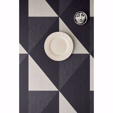 Show details for Diamond Black Tri-Tone Geometric Wallpaper