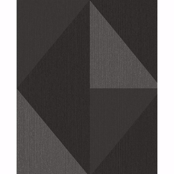 Picture of Diamond Silver Tri-Tone Geometric Wallpaper