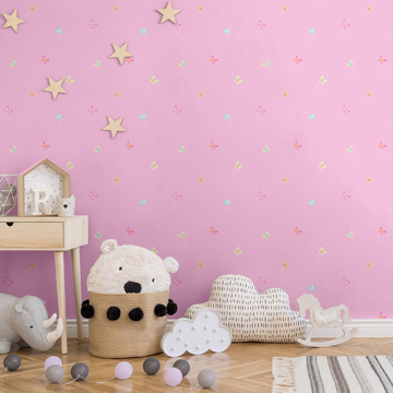 Show details for Josephina Pink Ditsy Butterfly Wallpaper