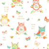 Picture of Flynn White Owls Wallpaper