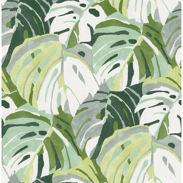 Picture of Samara Green Monstera Leaf Wallpaper