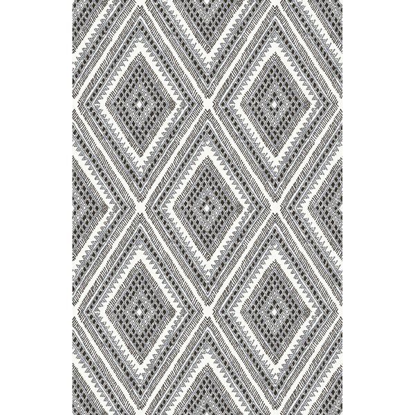 2969-26012 - Zaya Black Tribal Diamonds Wallpaper - by A-Street Prints