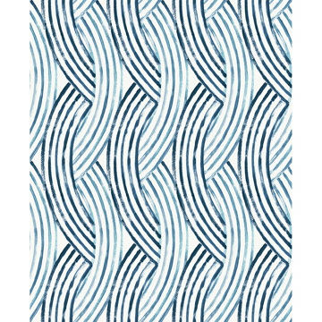 Picture of Zamora Blue Brushstrokes Wallpaper