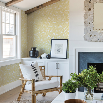 Show details for Athina Yellow Fern Wallpaper