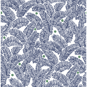 Picture of Athina Navy Fern Wallpaper