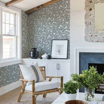 Show details for Athina Grey Fern Wallpaper