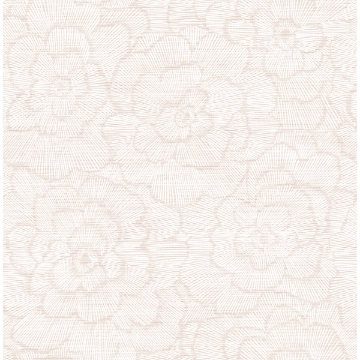 Picture of Periwinkle Pink Textured Floral Wallpaper