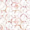 Picture of Augustine Pink Distressed Geometric Wallpaper