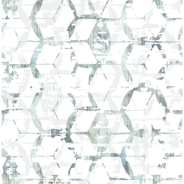 Picture of Augustine Slate Distressed Geometric Wallpaper