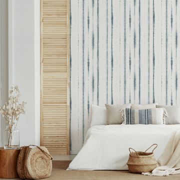 Show details for Orleans Teal Shibori Faux Linen Wallpaper