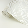 Picture of CABARITA White Art Deco Leaves Wallpaper