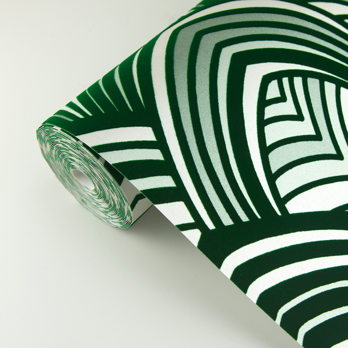 2969-87354 - CABARITA Green Art Deco Leaves Wallpaper - by A-Street Prints