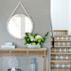 Exhale Grey Woven Texture Wallpaper  Room
