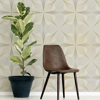 Picture of White & Gold Inuition Peel and Stick Wallpaper