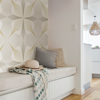 Picture of White & Gold Inuition Peel and Stick Wallpaper