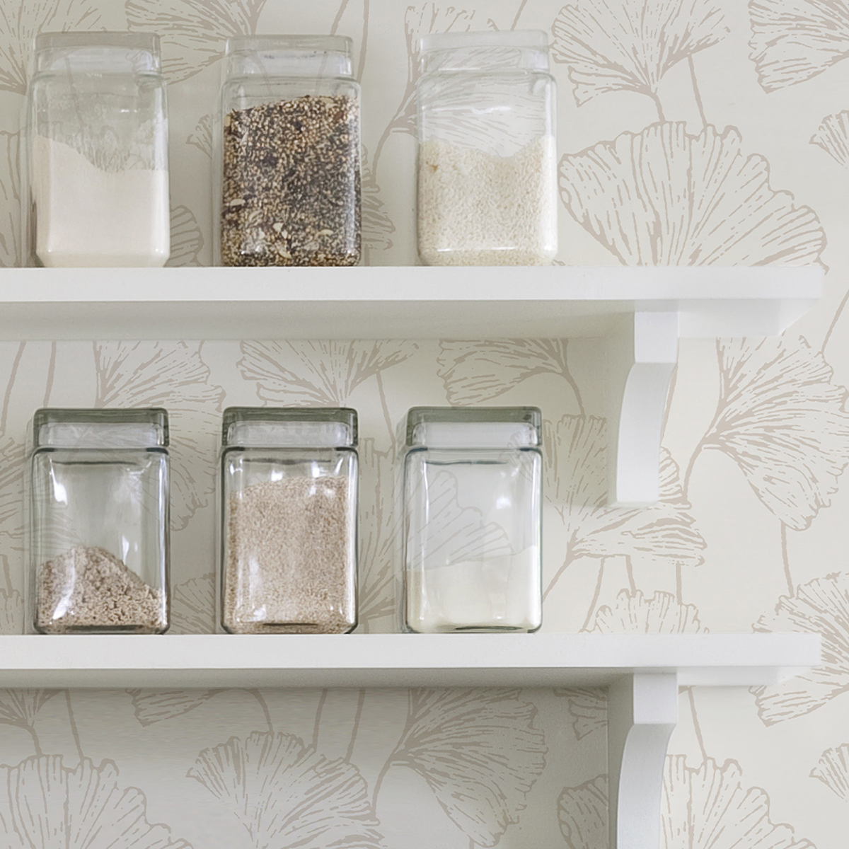 NUS3578 Silver Hikarigaoka Peel and Stick Wallpaper by NuWallpaper