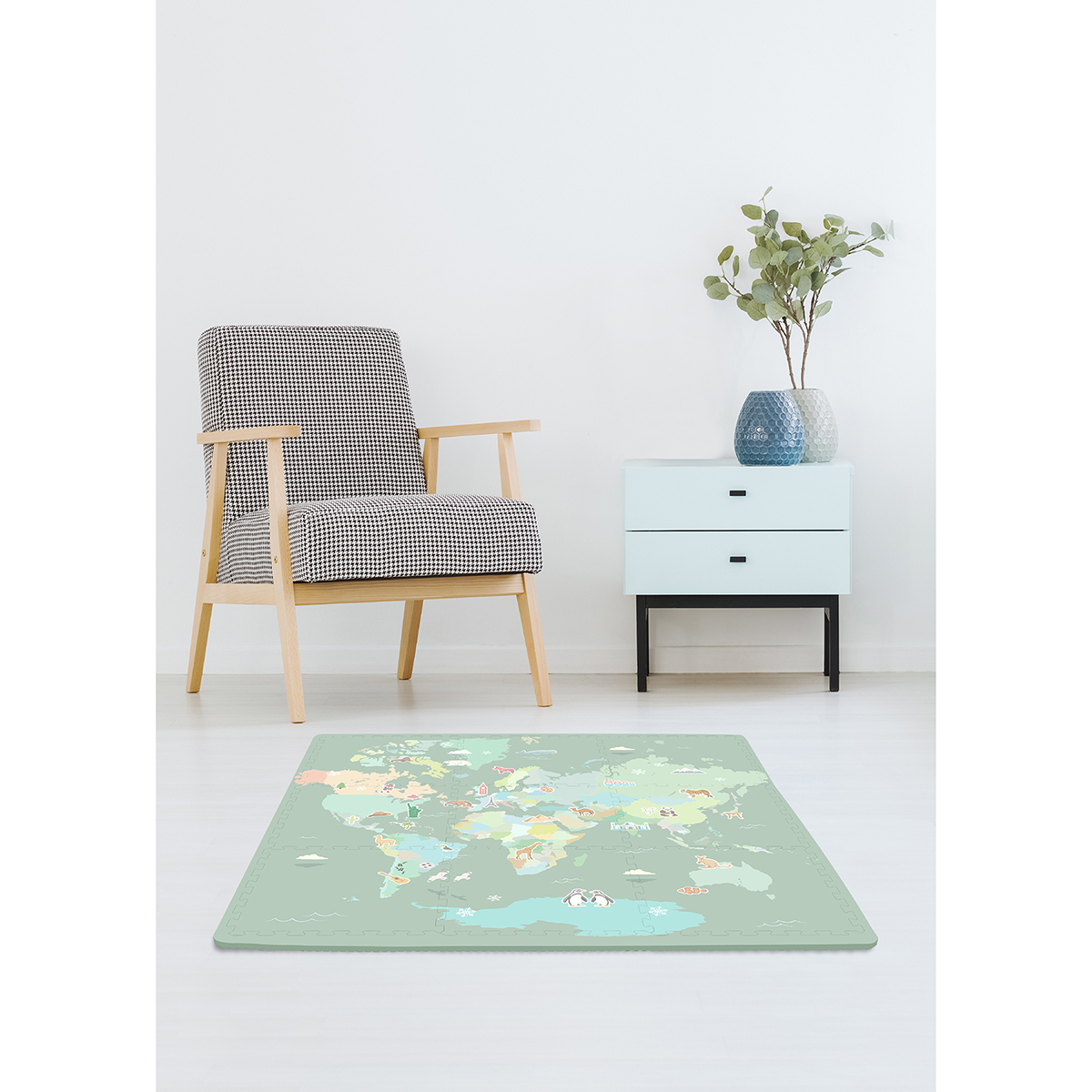 Around the World Interlocking Floor Tiles