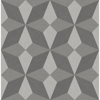 Picture of Valiant Grey Faux Grasscloth Mosaic Wallpaper