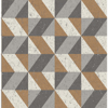 Picture of Cerium Copper Concrete Geometric Wallpaper