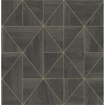 Picture of Cheverny Dark Brown Wood Tile Wallpaper