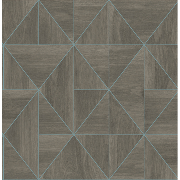 Picture of Cheverny Brown Wood Tile Wallpaper