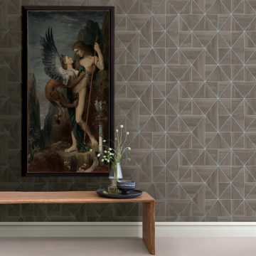 Show details for Cheverny Brown Wood Tile Wallpaper