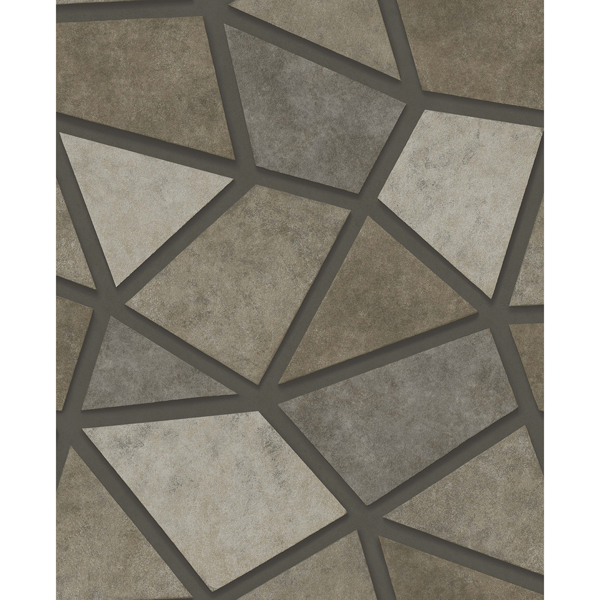 Picture of Coty Stone Geometric Patchwork Wallpaper