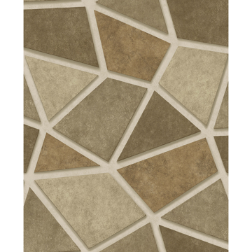 Picture of Coty Brass Geometric Patchwork Wallpaper